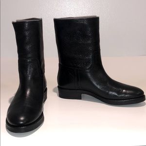 Polo Ralph Lauren black leather boot.